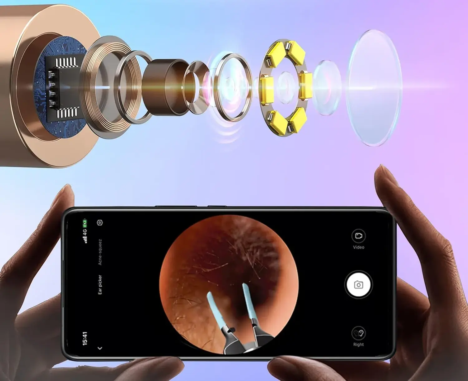 BEBIRD NOTE5 PRO OTOSCOPIO CON CAMARA DEPILADORA AZUL