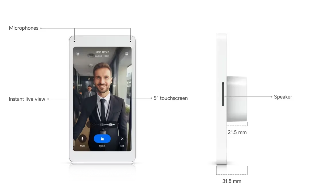 UBIQUITI UA-INTERCOM-VIEWER-3 PANTALLA DE VÍDEO MURAL CON INTERFONO DE ACCESO