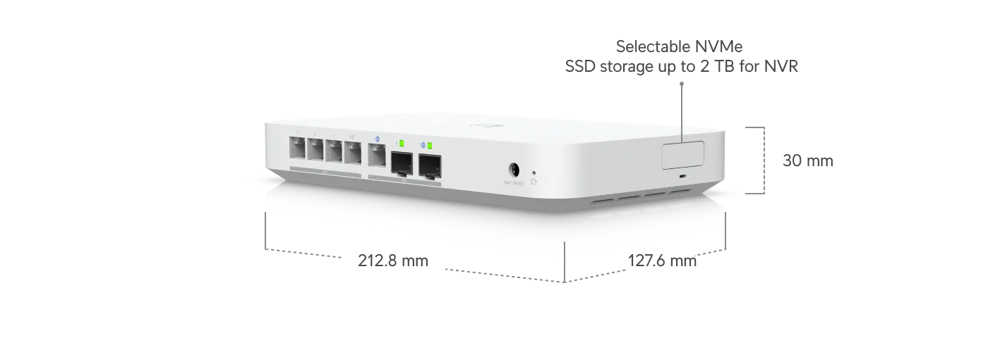 UBIQUITI UXG-FIBER DESKTOP 10G INDEPENDENT GATEWAY, SWITCH A 4 PORTE 2,5 GBE