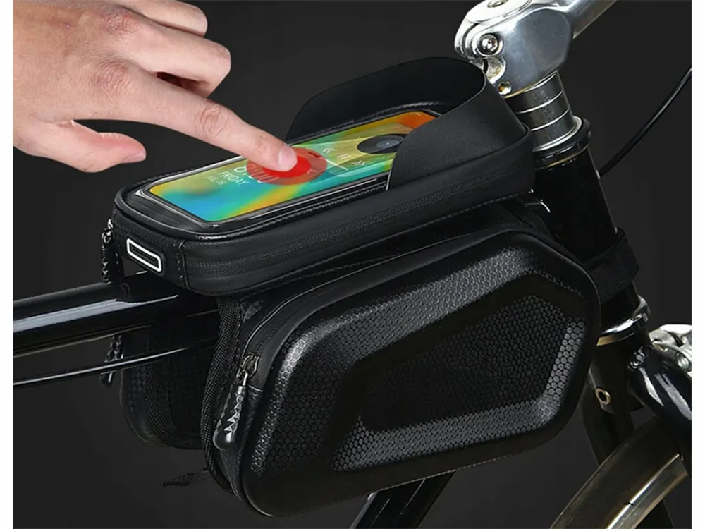 Extralink | Bolsa para bicicleta | Bolsa para cuadro con funda impermeable para teléfono