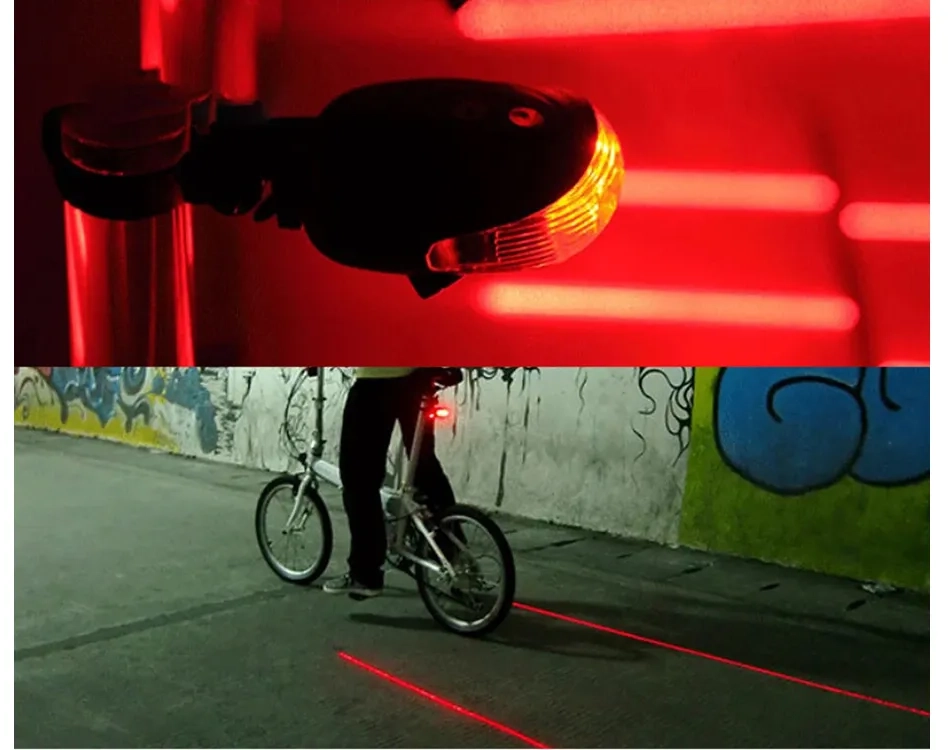 Extralink | задний велосипедный фонарь | лазерный 5-светодиодный маркер