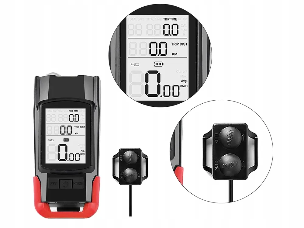 Extralink | Zestaw lampka rowerowa | z licznikiem + lampka tył