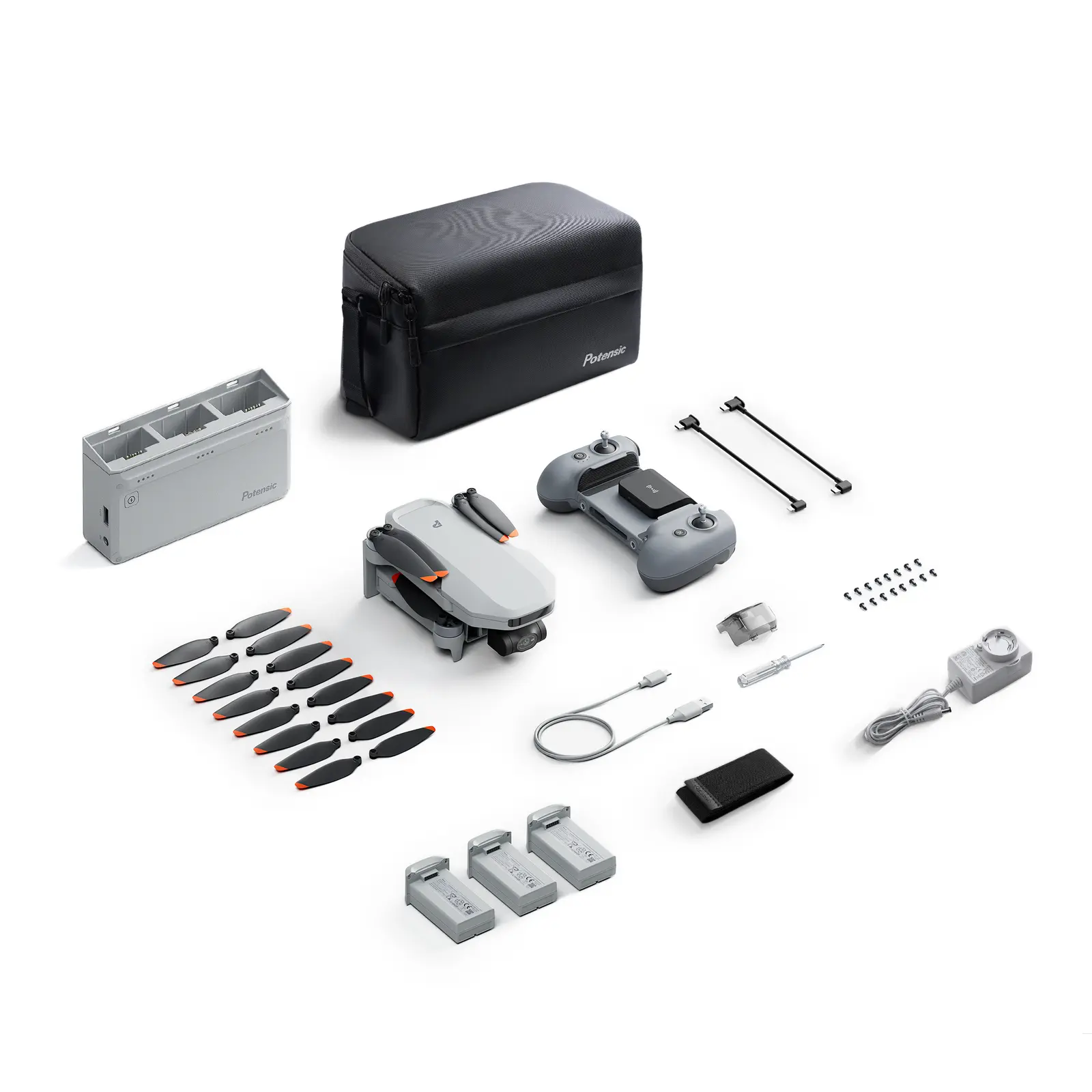 POTENSIC ATOM 2 DRONE STANDARD KIT, 4K HDR VIDEO, 8K PHOTO, 10KM RANGE