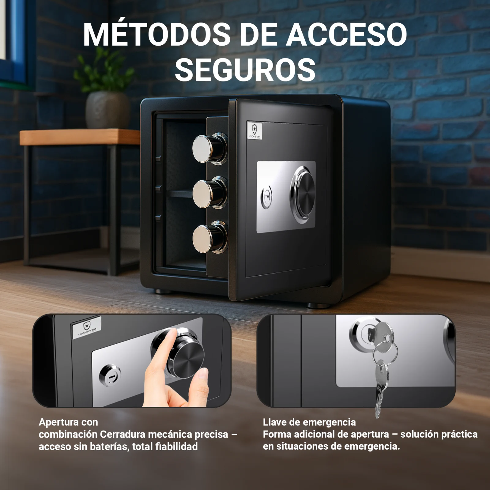 la caja fuerte es perfecta para el dormitorio de la oficina de guardarropa de un hotel