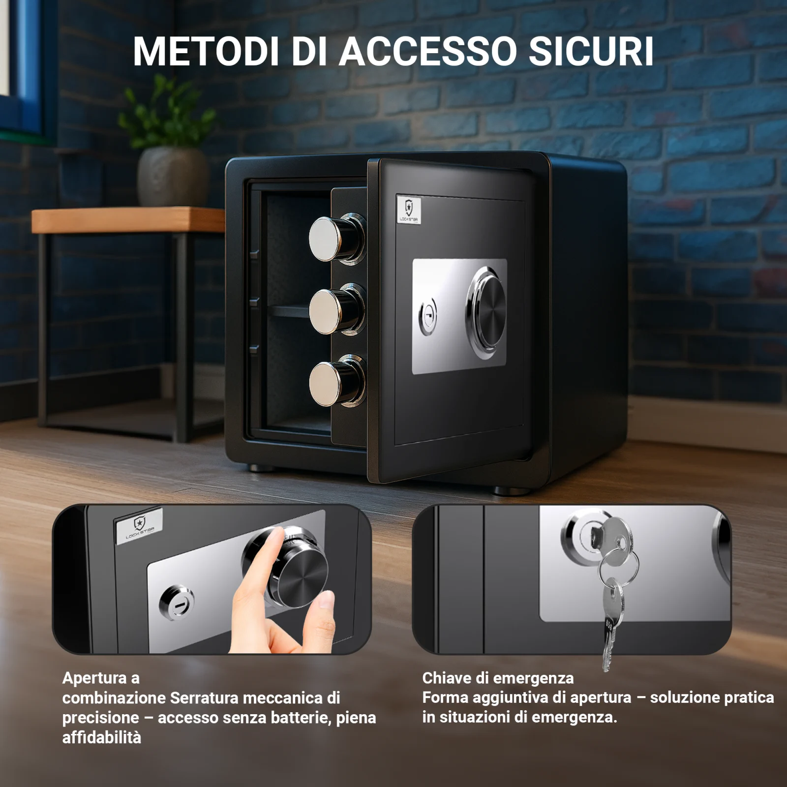 la cassaforte è perfetta per la camera da letto dell'ufficio guardaroba di un hotel