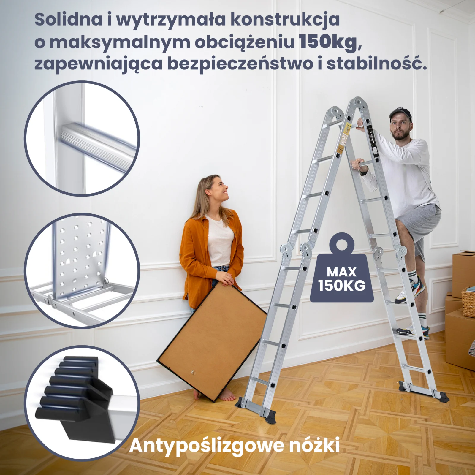 Extralink | Scala articolata | LAD4X4MP 4x4, 4,65 m (piattaforma)