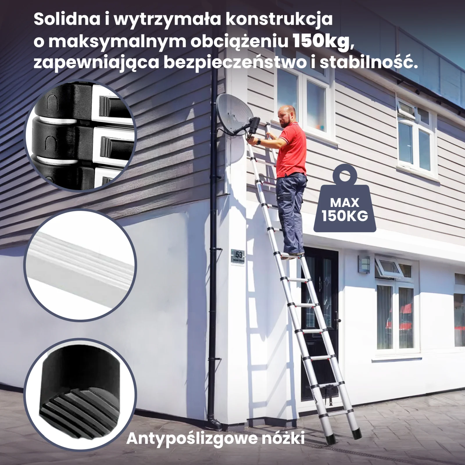 Extralink | Escalera telescópica | LAD26ST 3,8 m