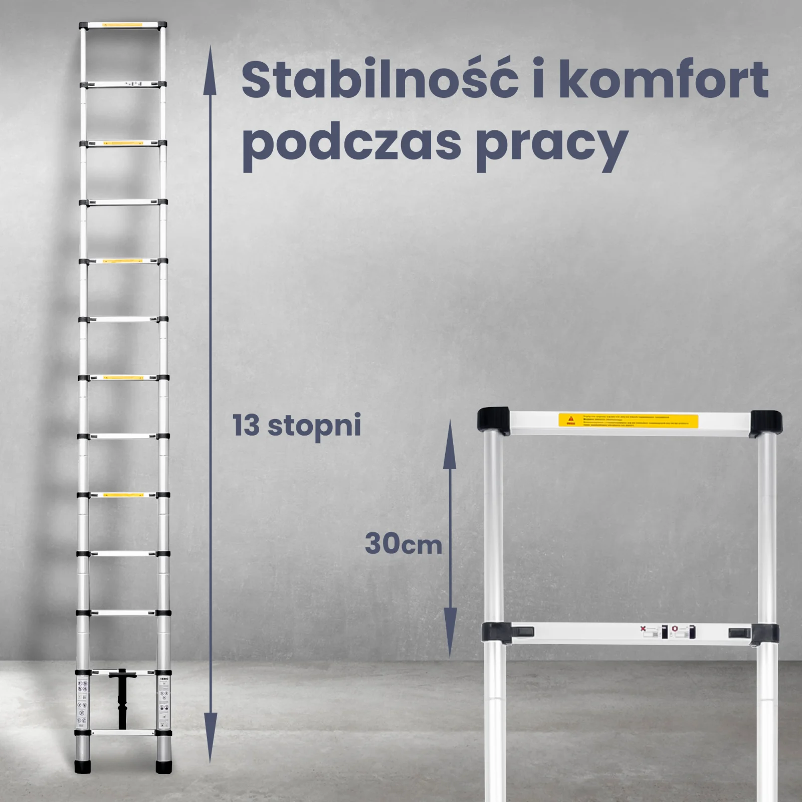 Extralink | Escalera telescópica | LAD26ST 3,8 m