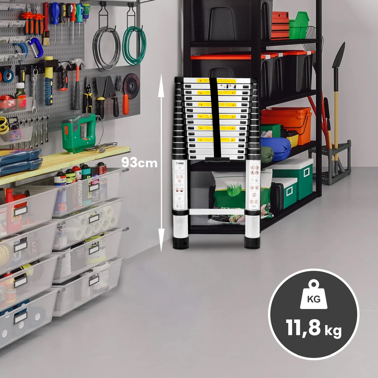 Extralink | Drabina teleskopowa | LAD26ST 4,4 m