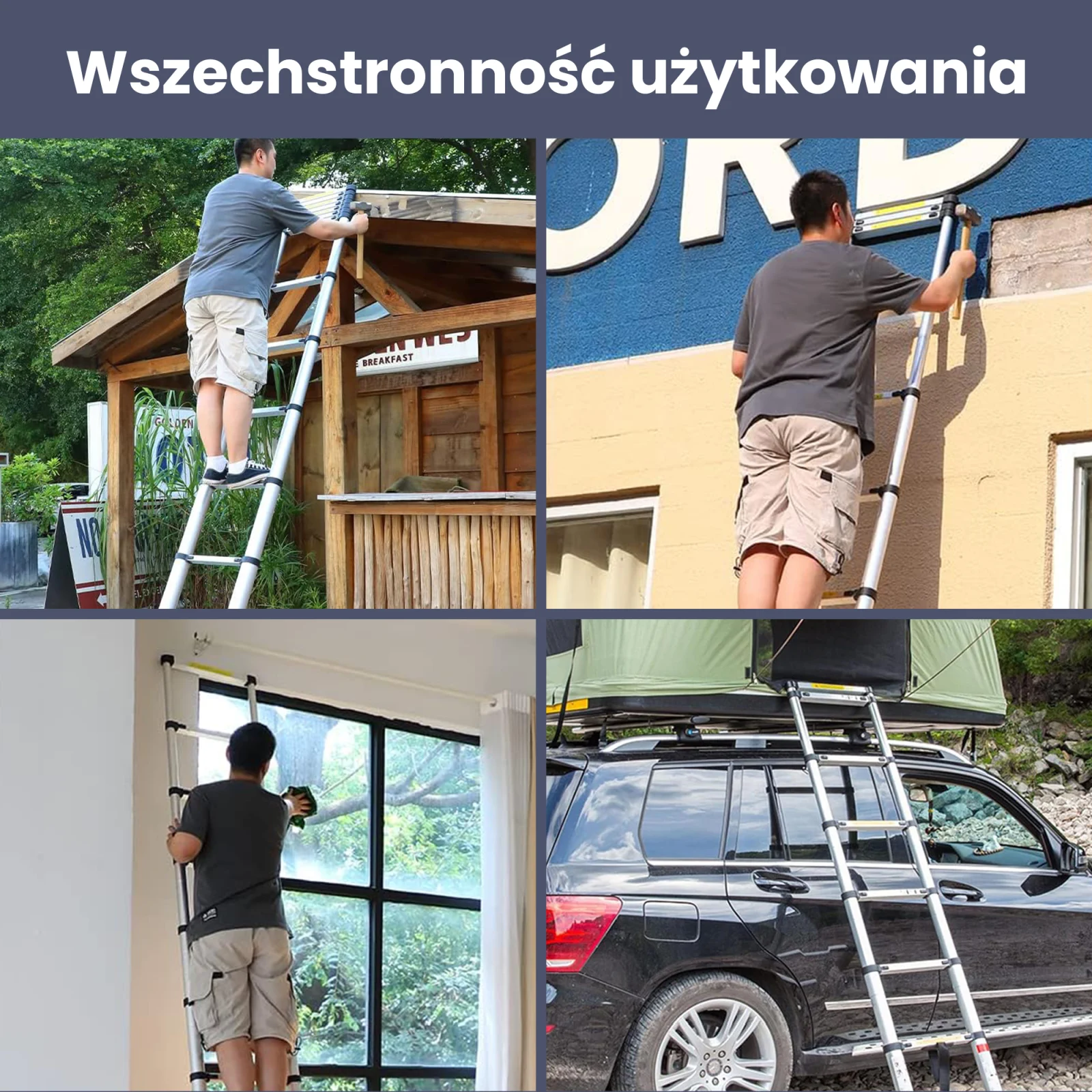 Extralink | Drabina teleskopowa | LAD26ST 4,4 m