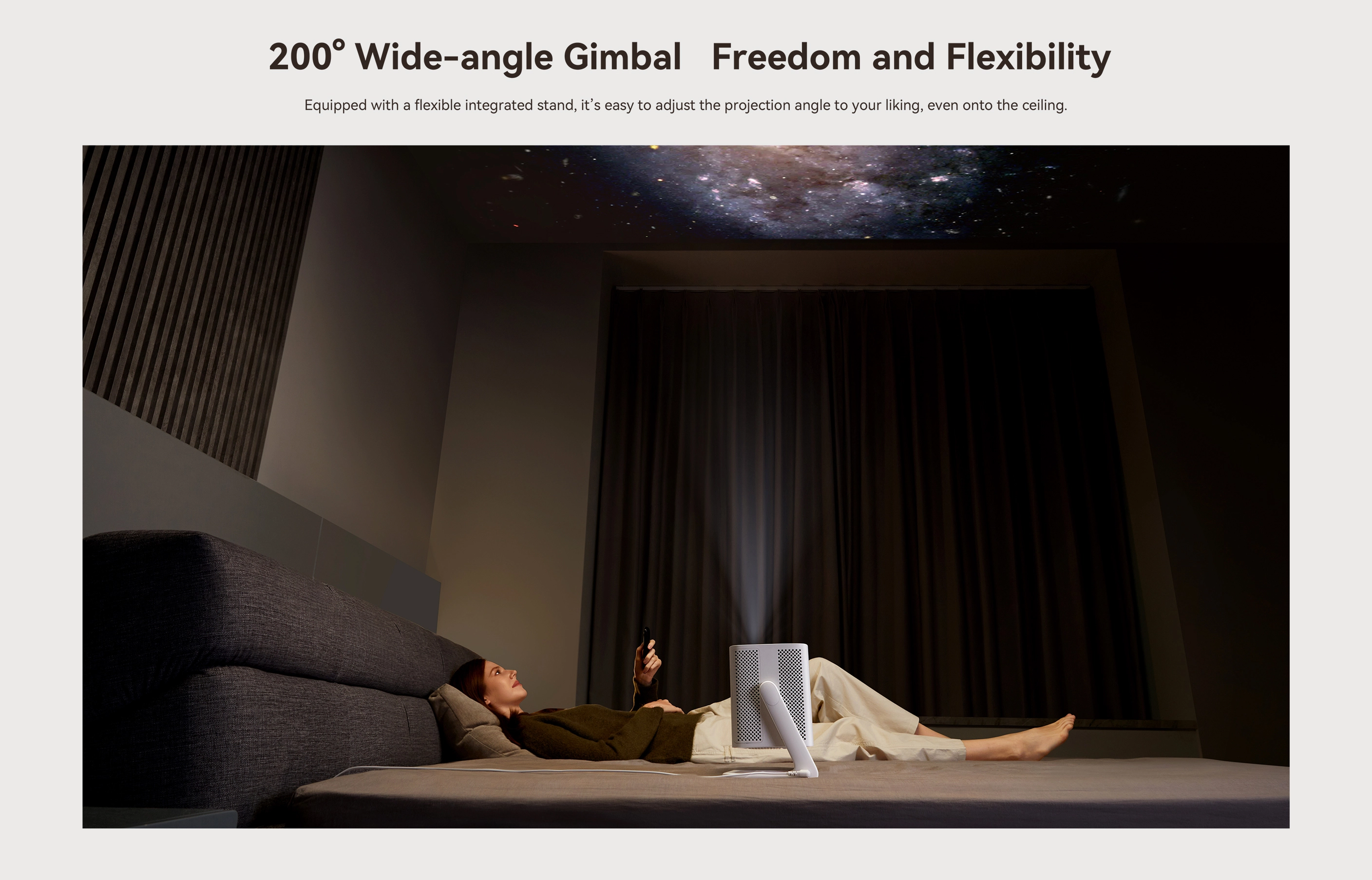 XIAOMI WANBO VALI 1, WHITE, 900ANSI, ANDROID TV 11.0, FULLHD, GIMBAL