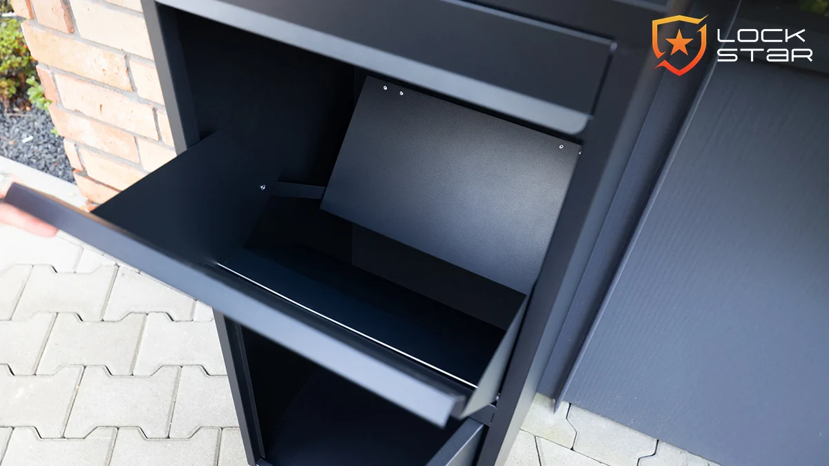 Extralink LockStar | Caja para paquetes | Caja de acero 43x39x102cm