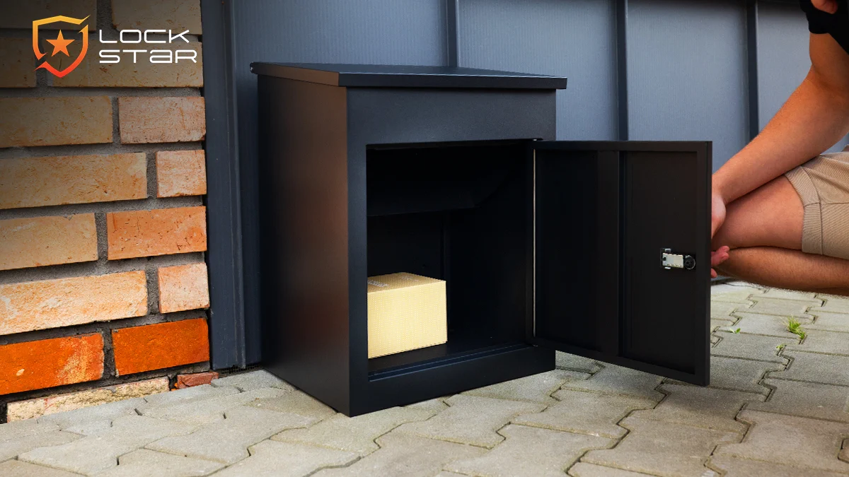 Extralink LockStar | Caja para paquetes | Caja de acero 44x34x55cm