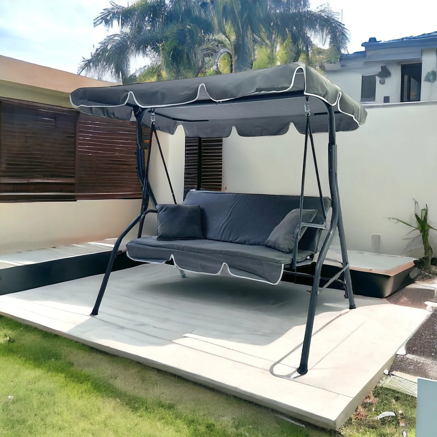 Black Forest | Columpio de jardín | 170x110x153cm azul marino