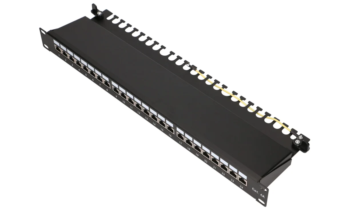 Extralink CAT6A STP | Patchpanel | 24 porty widoczny od góry