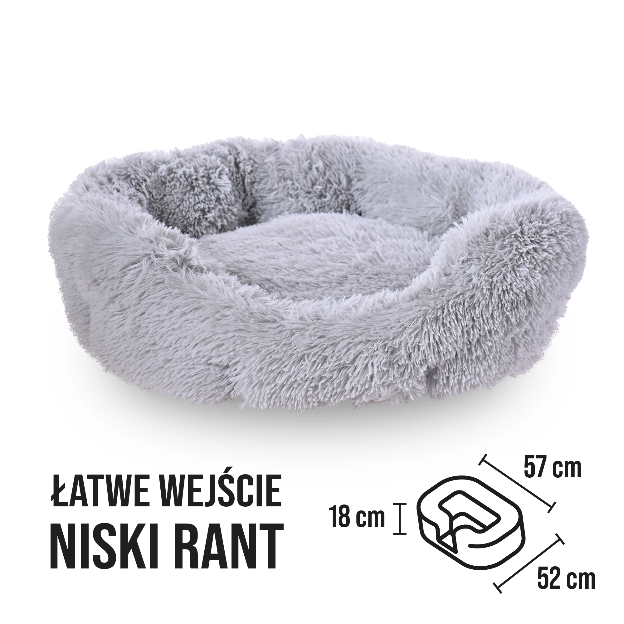 CAMA PARA MASCOTAS TRESPORT CON BASE ANTIDESLIZANTE