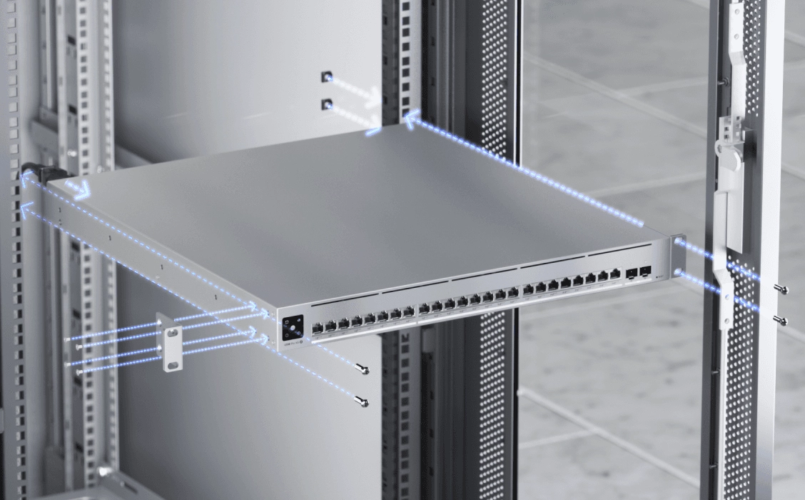 Ubiquiti USW-Pro-XG-24-PoE | Switch | Etherlighting, 16x RJ45 10GbE, 8x RJ45 2.5GbE, 2x SFP28, 720 Вт, уровень 3