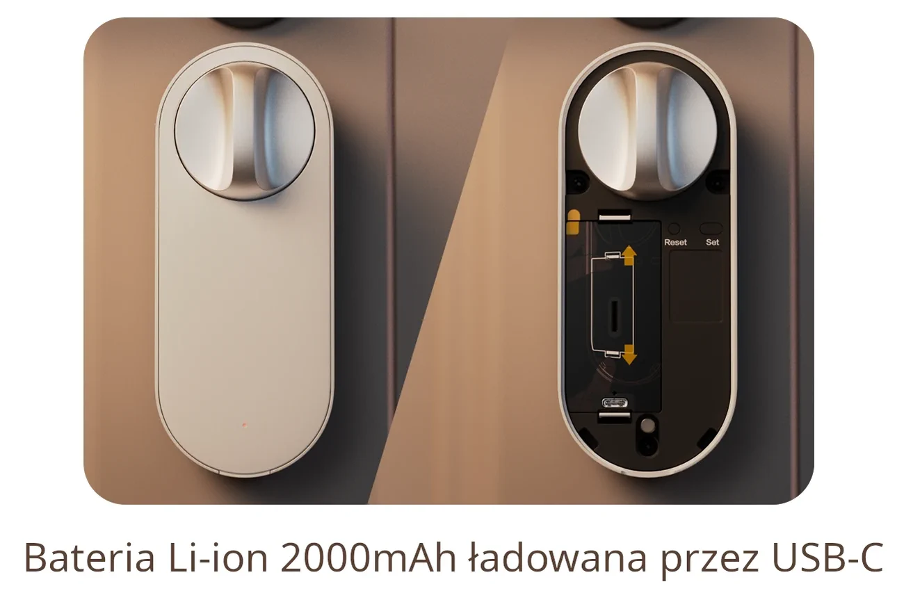 Aqara Smart Lock U200 Lite Biały | Inteligentny zamek do drzwi | HomeKit, Thread, Bluetooth 5.1, NFC