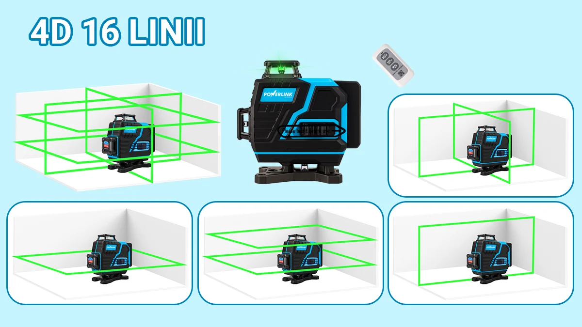 Powerlink by Extralink | Poziomica laserowa | 4D/16LINE 100M PWL-4D16