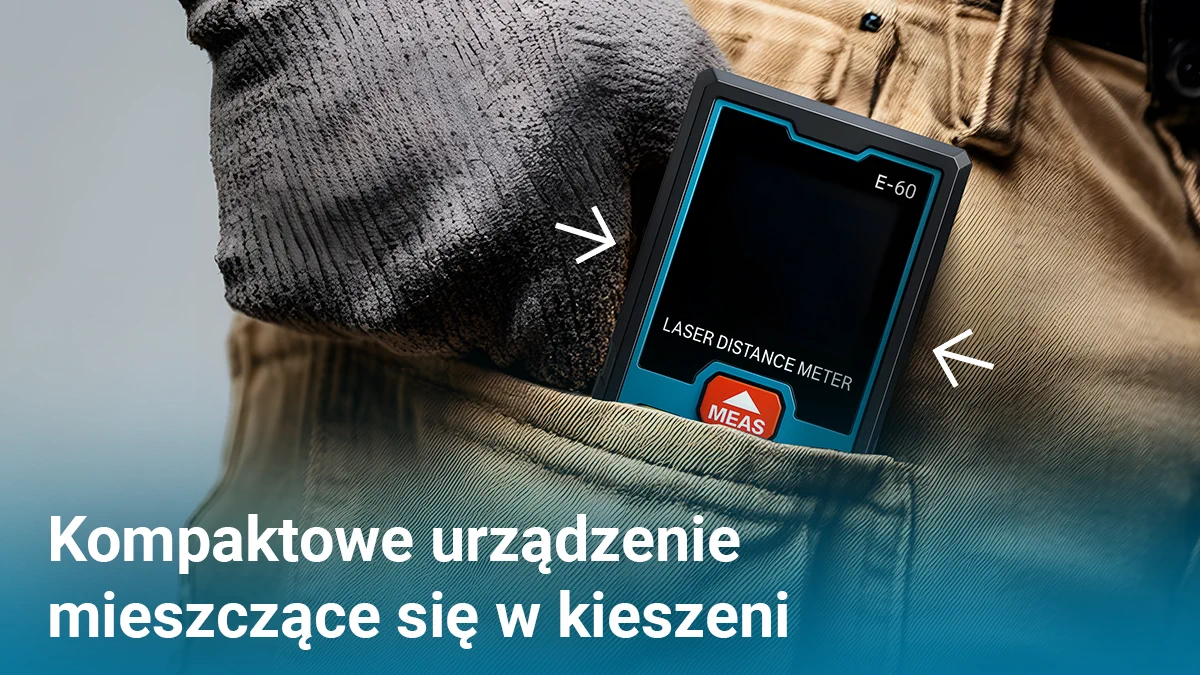 Powerlink by Extralink | Medidor de distancia láser | 60m PWL-ES-60 dimensiones compactas