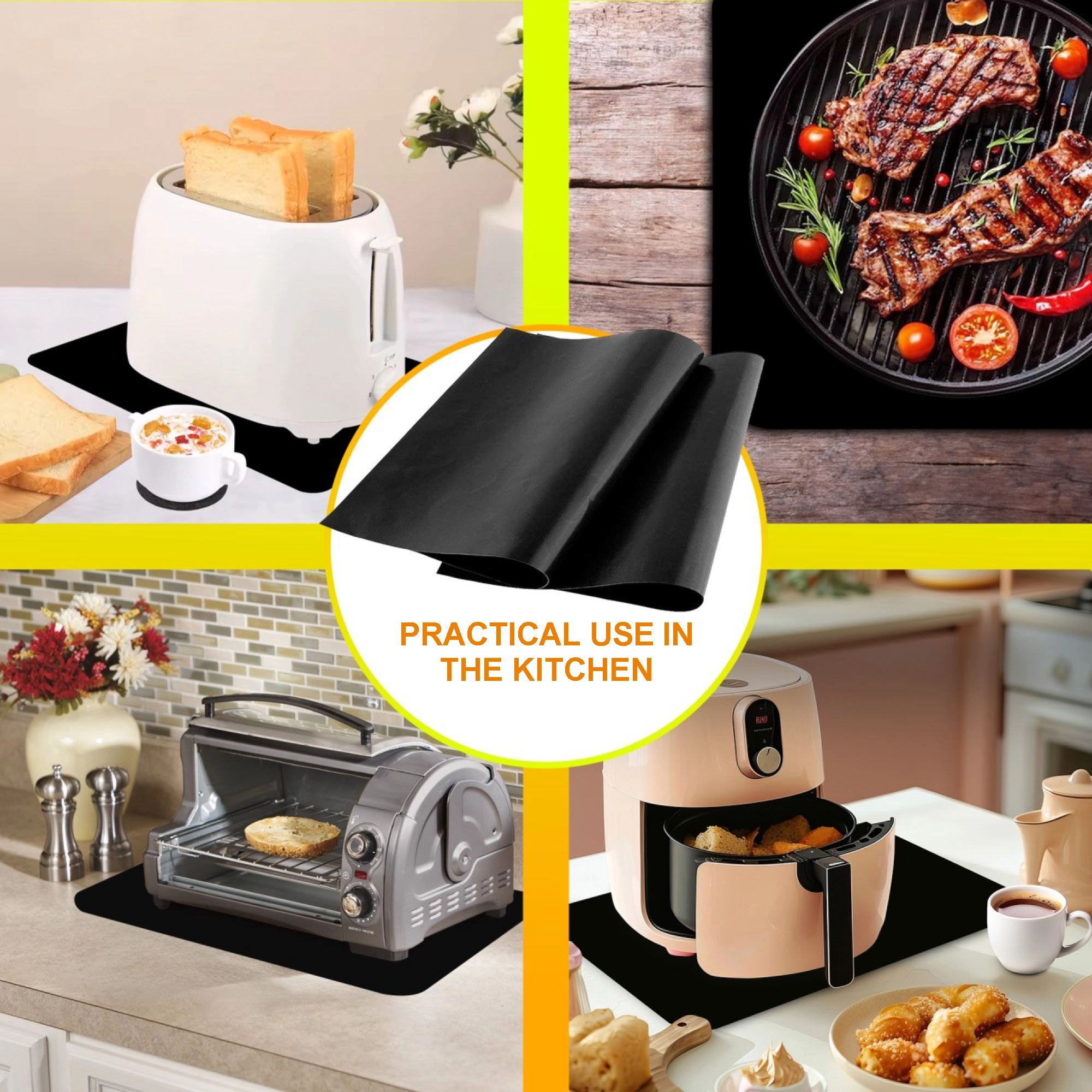 Extralink Home | Protective mat for induction stove | transparent 53x61 cm