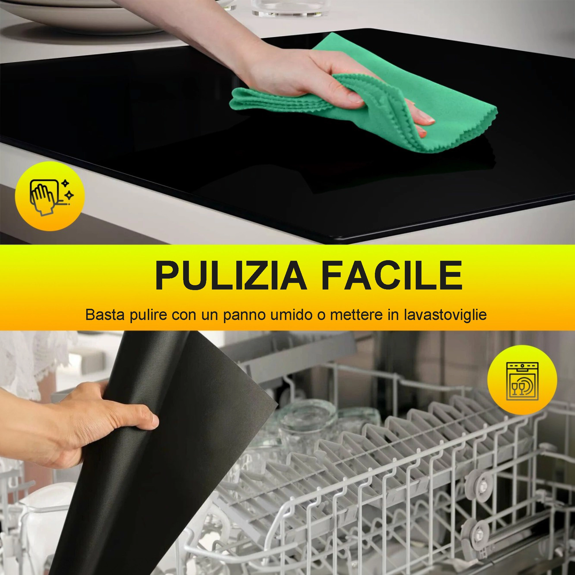 Extralink Home | Tappeto di protezione per piani di cottura a induzione | trasparente 53x61 cm