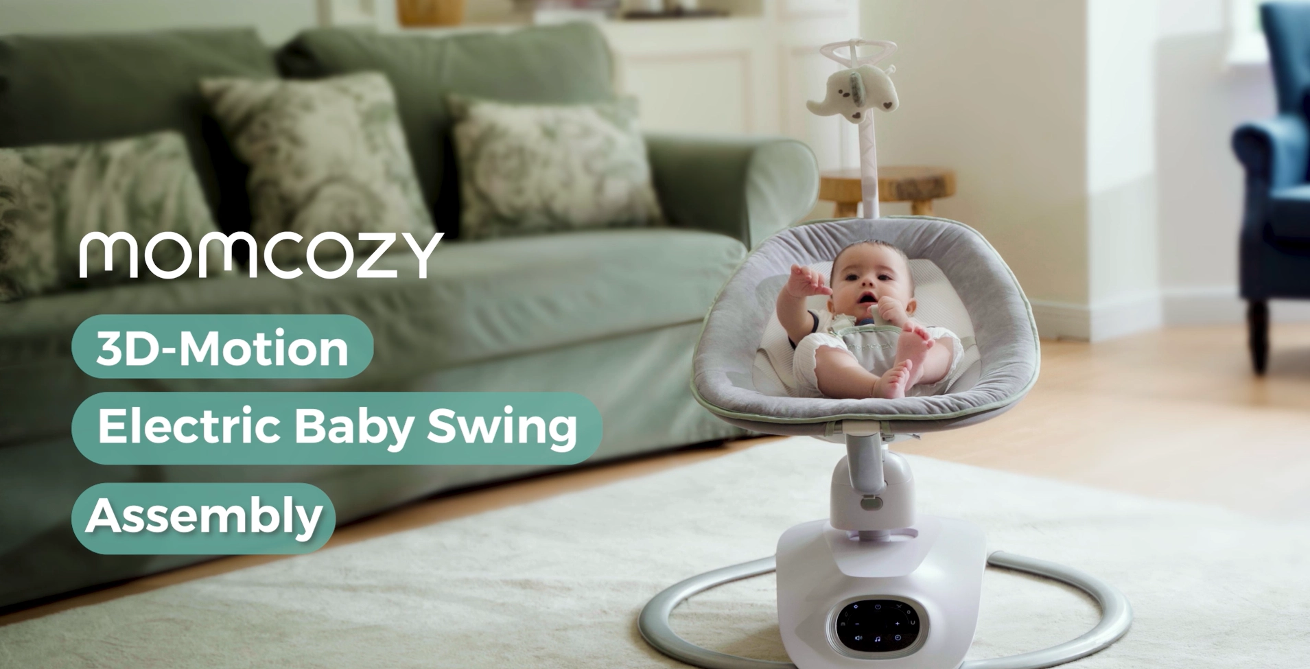 MOMCOZY AW01 COCOSWAY 3D-MOTION ELEKTRICKÁ DĚTSKÁ HOUPAČKA EU