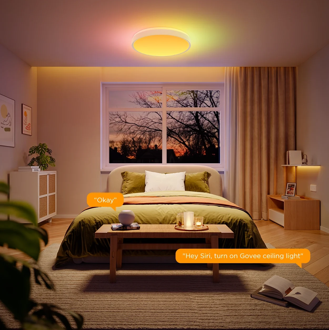 GOVEE H60A6 15INCH RGBICWW RGBICWW ROUND SMART CEILING LIGHT