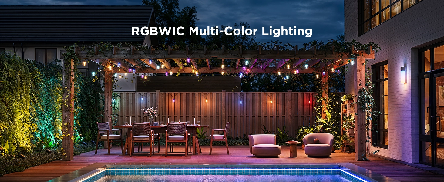 GOVEE H7025 RGBICW OUTDOOR STRING LIGHTS