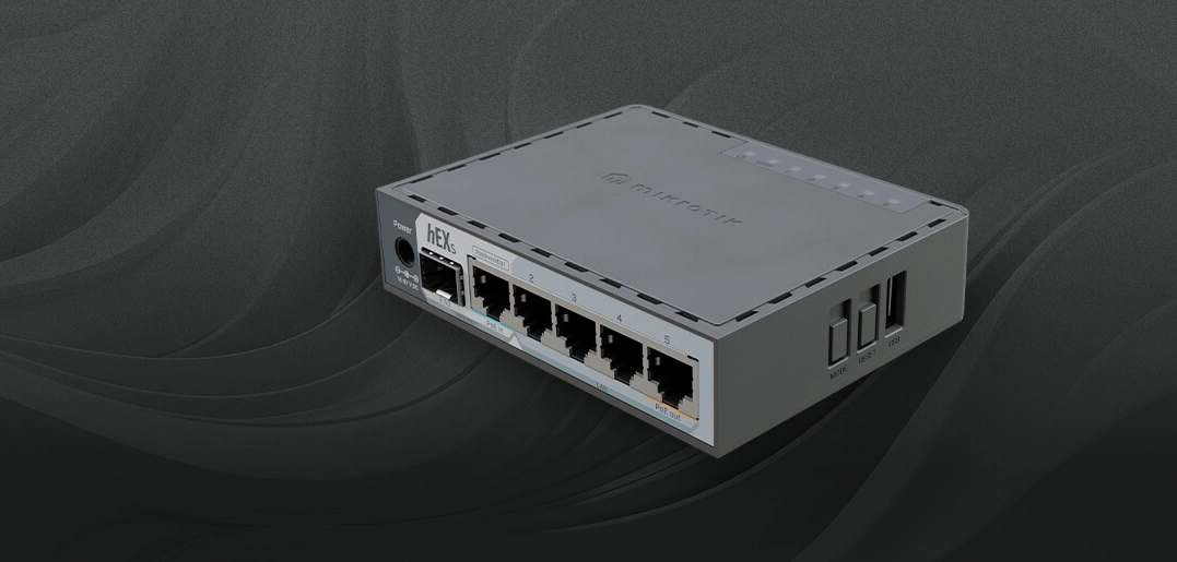 Mikrotik hEX S (2025) | Router | E60iUGS, 5x GbE RJ45, 1x SFP, PoE çıkışı, USB