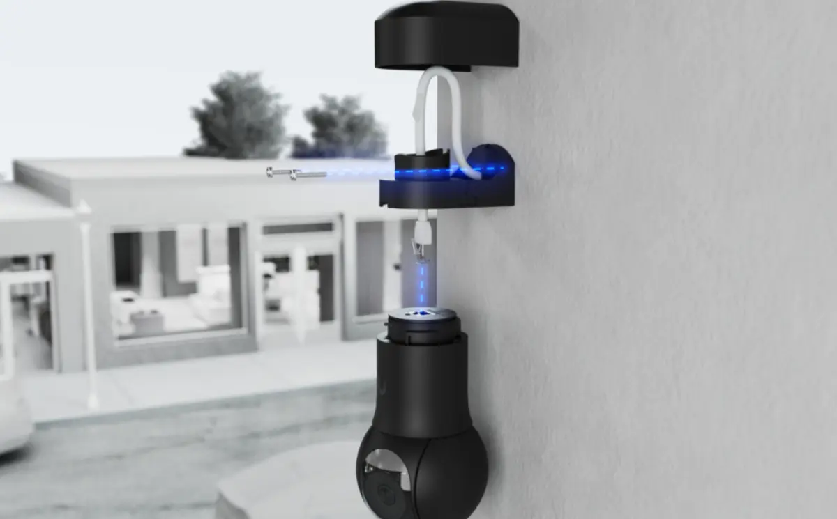 The process of mounting a PTZ camera on a wall