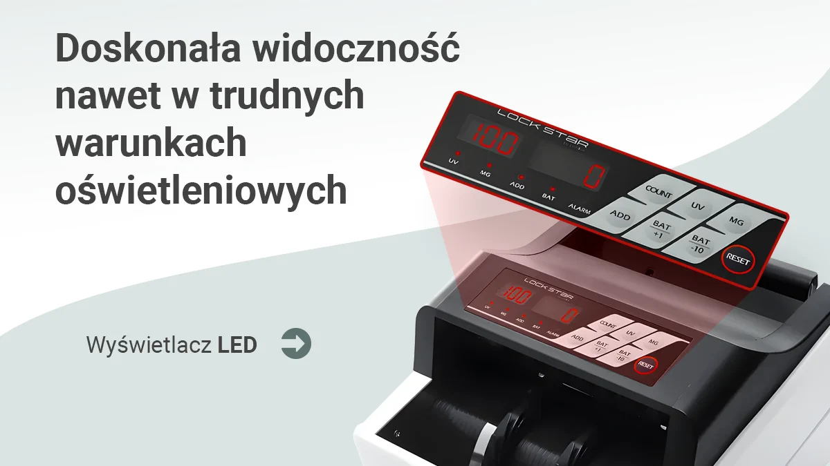 Panel sterowania urządzenia Lock Star z wyświetlaczem LED