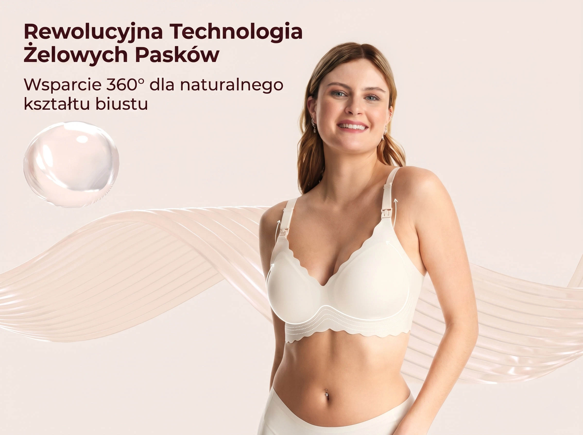 Tecnologia Jelly Strip no sutiã sem costuras Momcozy