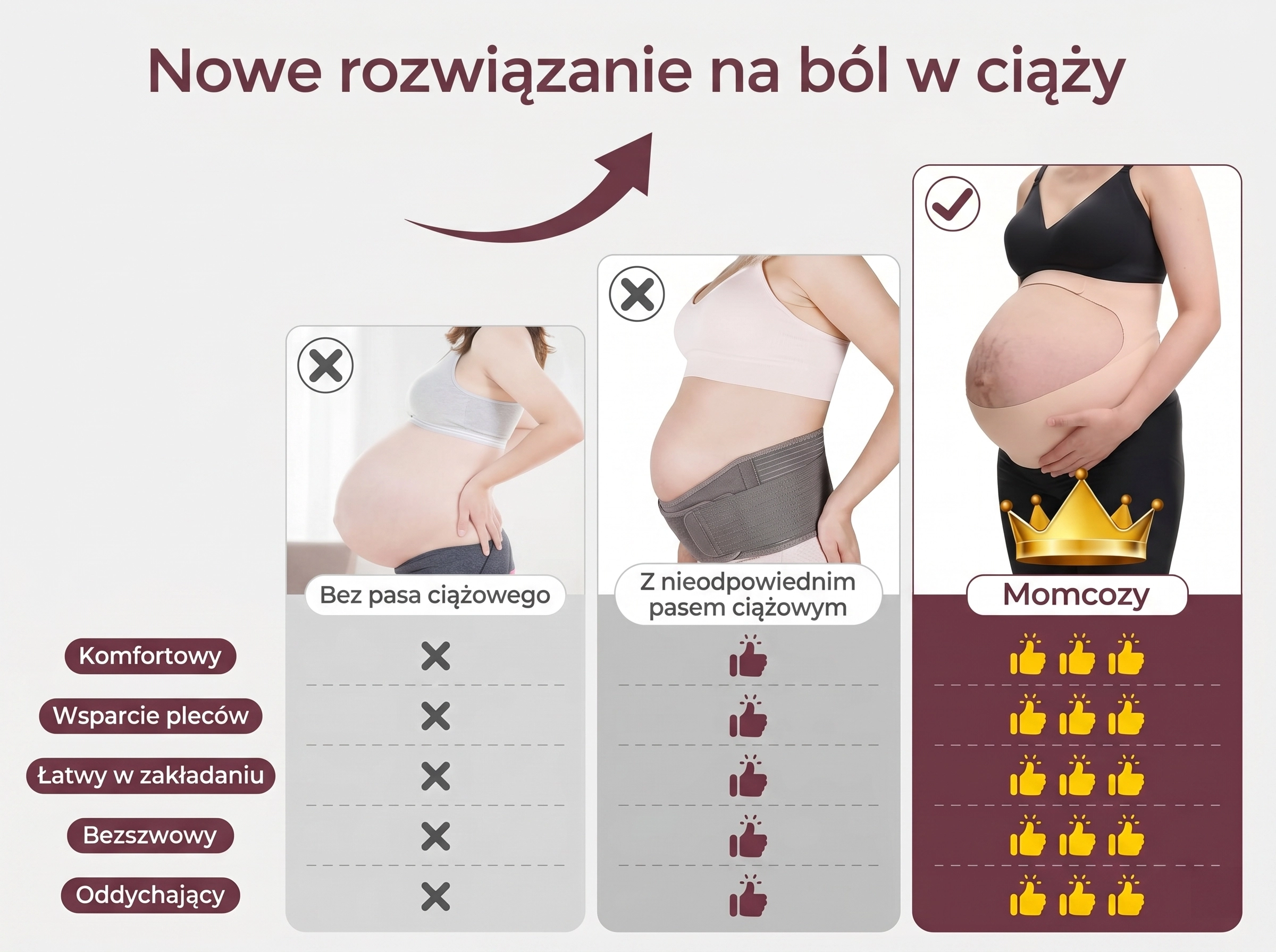 Três fotos mostrando mulheres grávidas