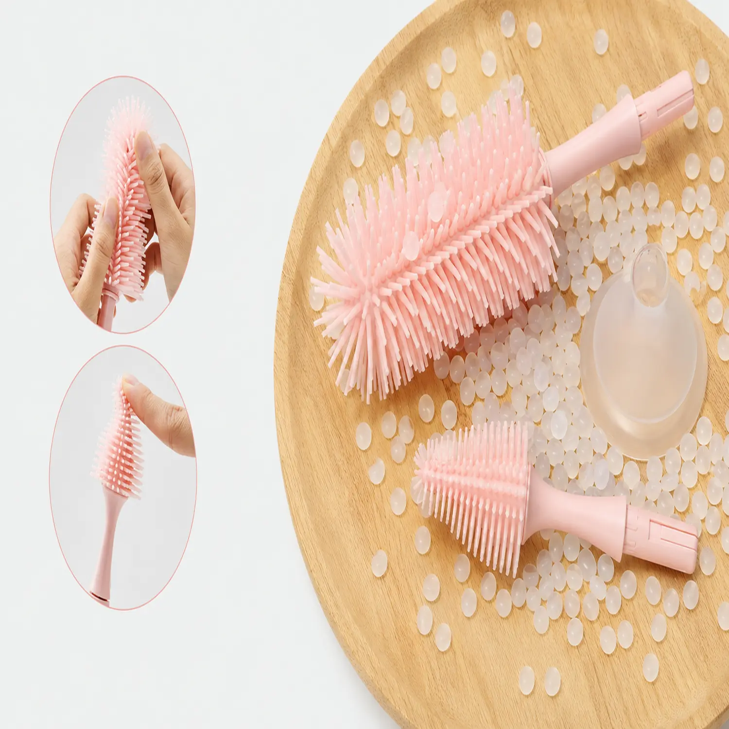 Conjunto de escovas Momcozy embalado num prático estojo de viagem