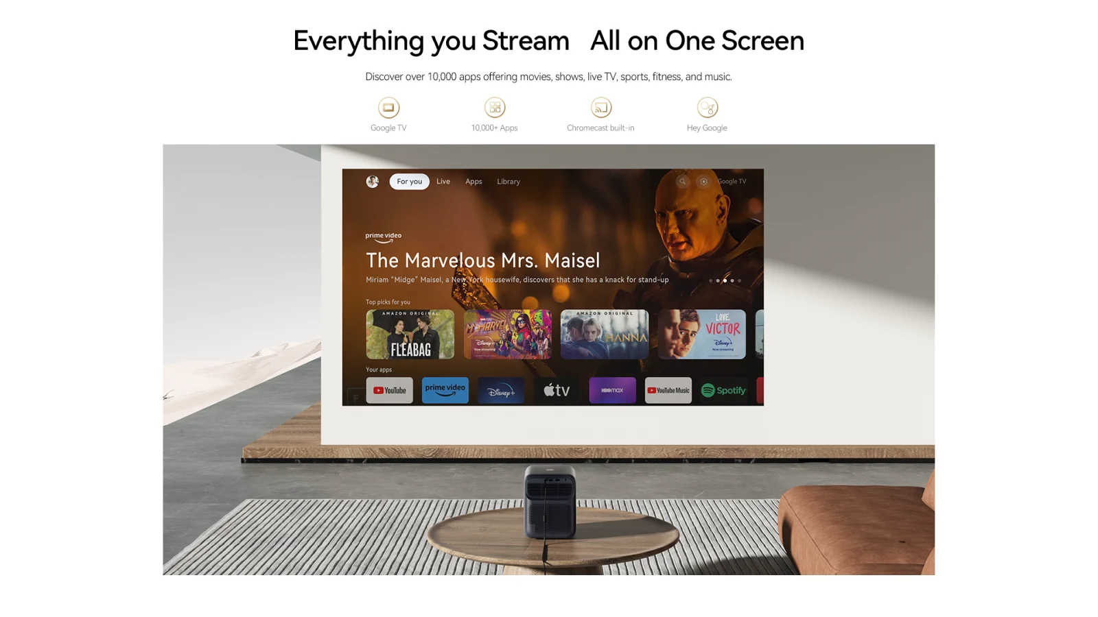 Wanbo Mozart 1 Pro New Blue | Проектор | 1200ANSI, 1080p, Google TV