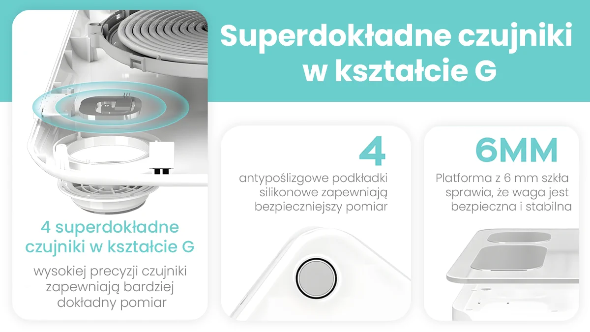 interior of extralink bathroom scale showing sensor design