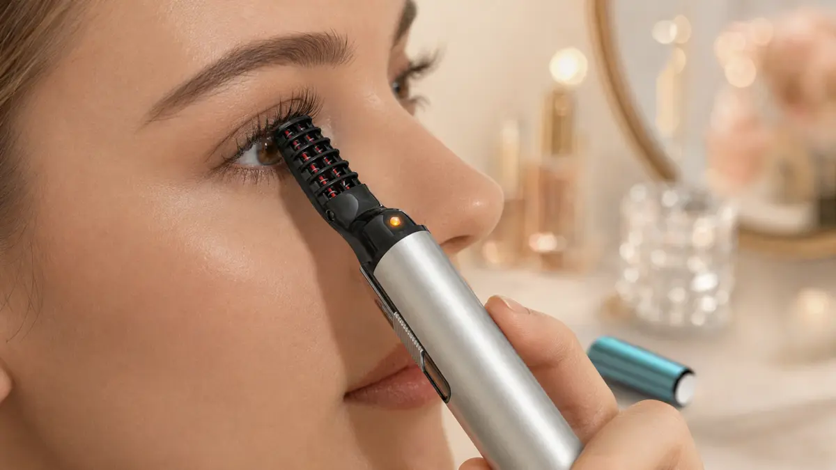 DIXIX Eyelash Curler EC-309P niebiesko-srebrna elektryczna zalotka do rzęs