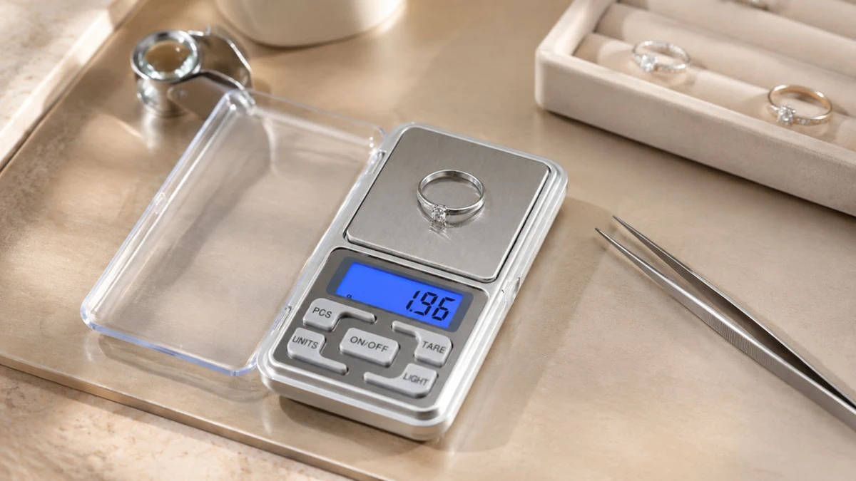 Balança de joalharia Extralink Home P10 com faixa de pesagem até 100 g