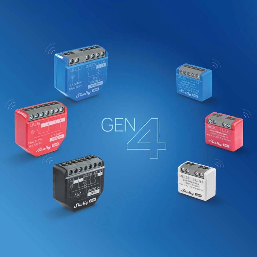 Shelly 1PM Gen4 dwupak inteligentny przekaźnik