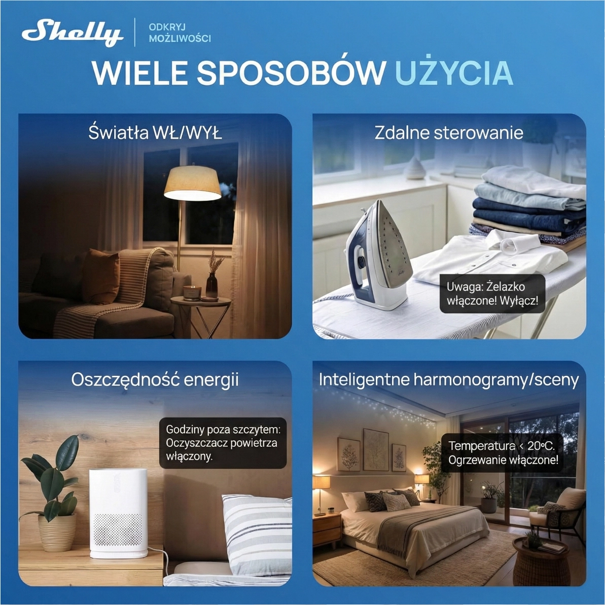 Shelly Power Strip 4 Gen4 inteligentna listwa zasilająca Matter Zigbee