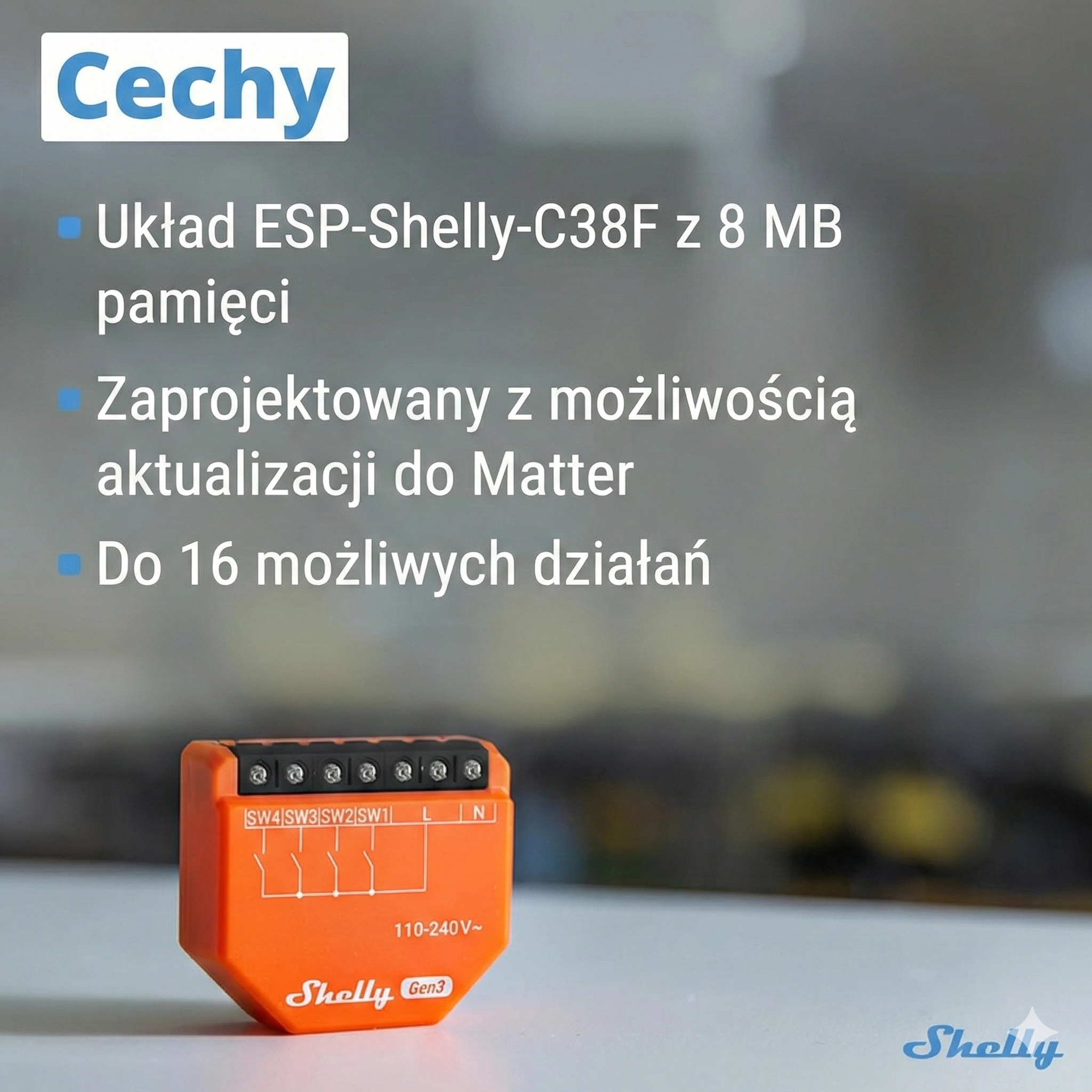 Shelly i4 Gen3 w puszce elektrycznej