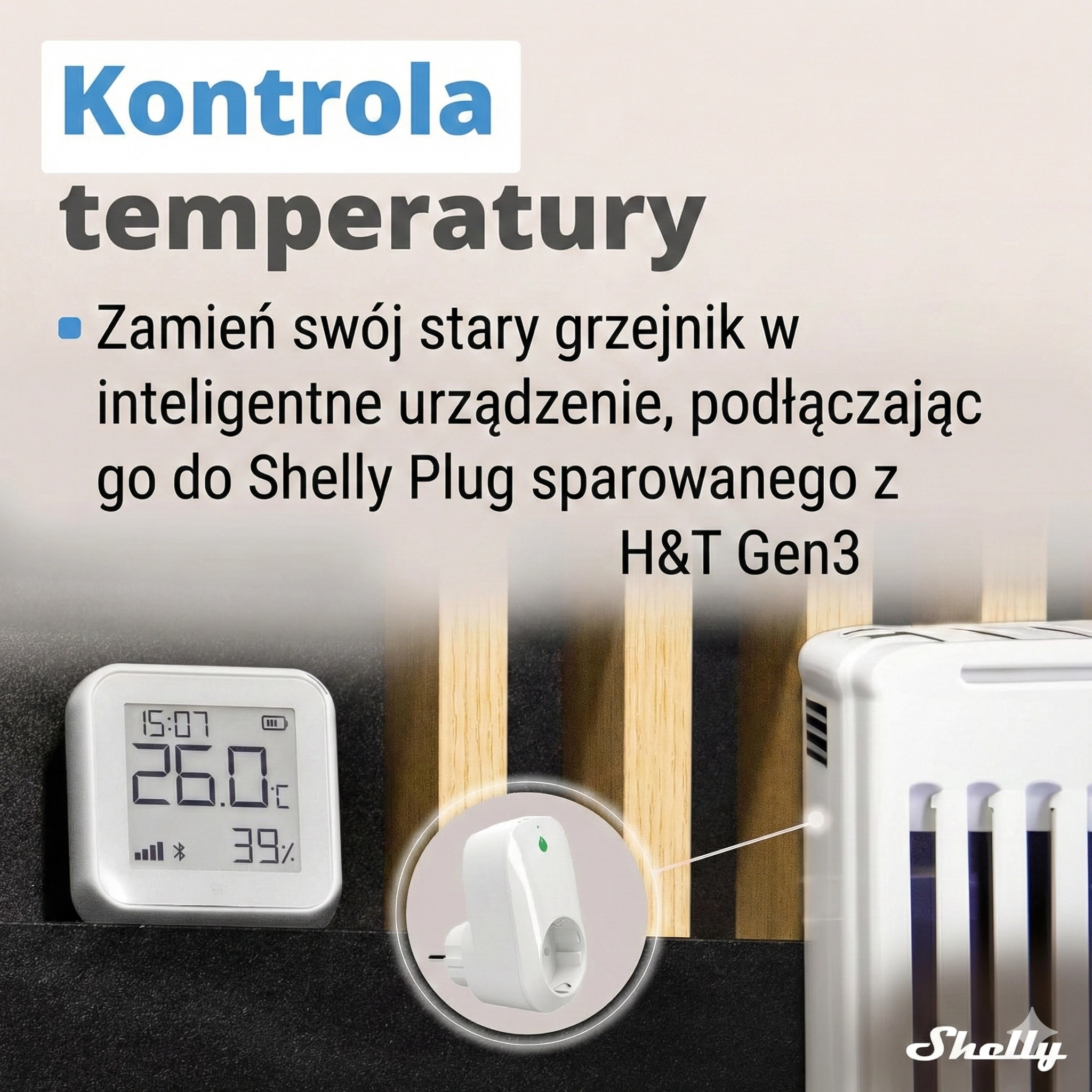 Opcje zasilania USB typu C i baterie AA w Shelly H&T Gen3