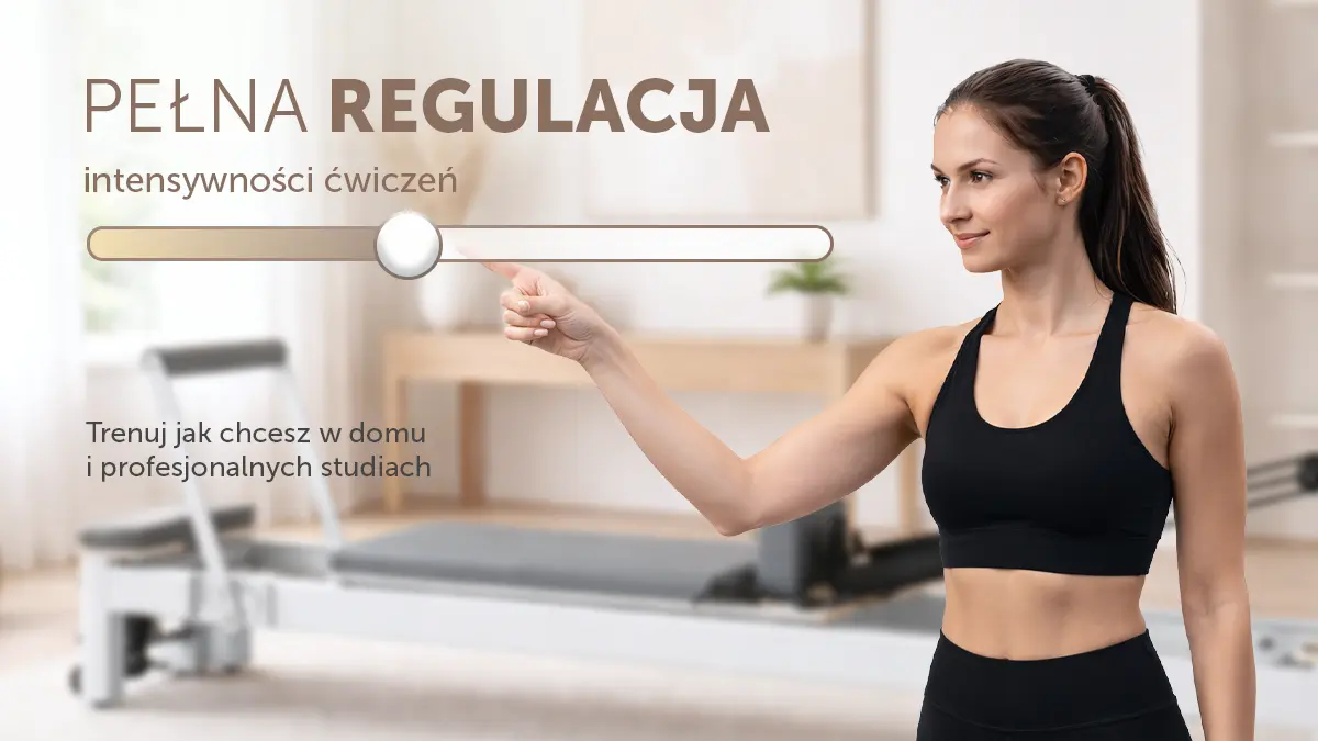 Estrutura estável do Pilates Reformer com apoio confortável
