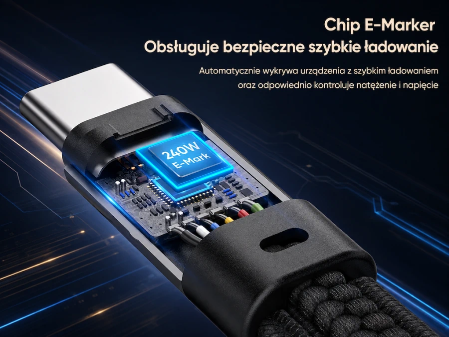 Portachiavi Extralink Smart Life con cavo USB-C integrato