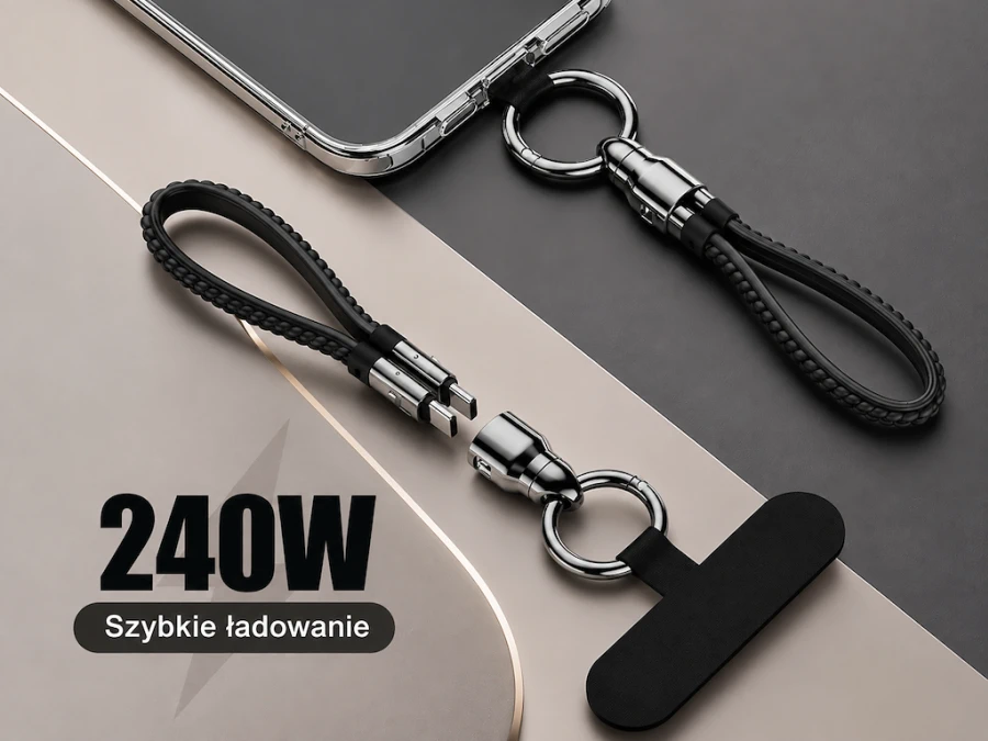 Cavo USB-C Extralink che supporta la ricarica Power Delivery da 240 W