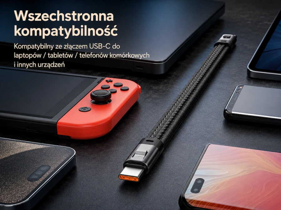 Treccia in nylon e finitura metallica del cavo USB-C Extralink