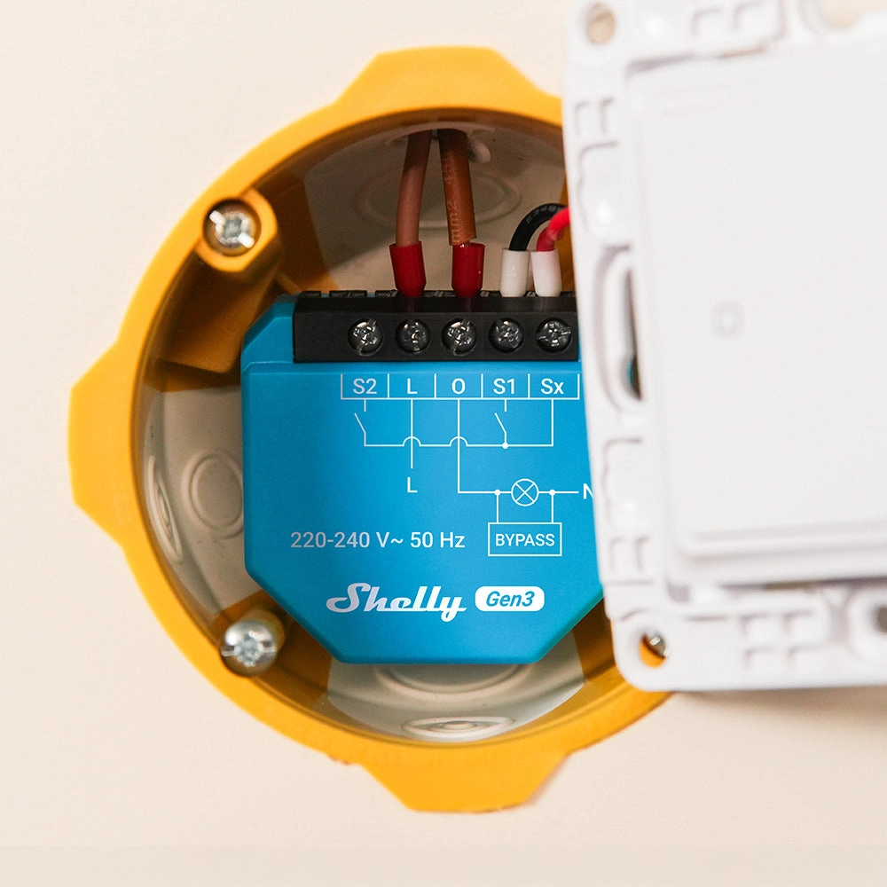 Zastosowanie Shelly 1L Gen3 z oświetleniem LED