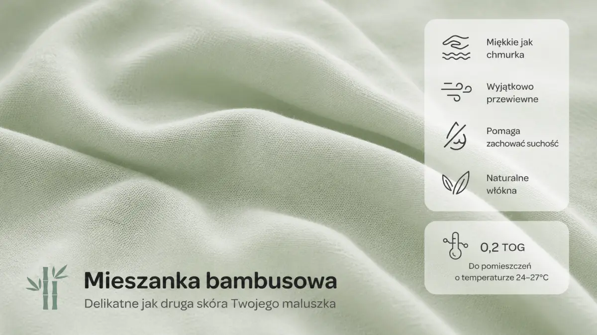 Close-up of the light fabric of the baby swaddle with a soft, gently wavy structure