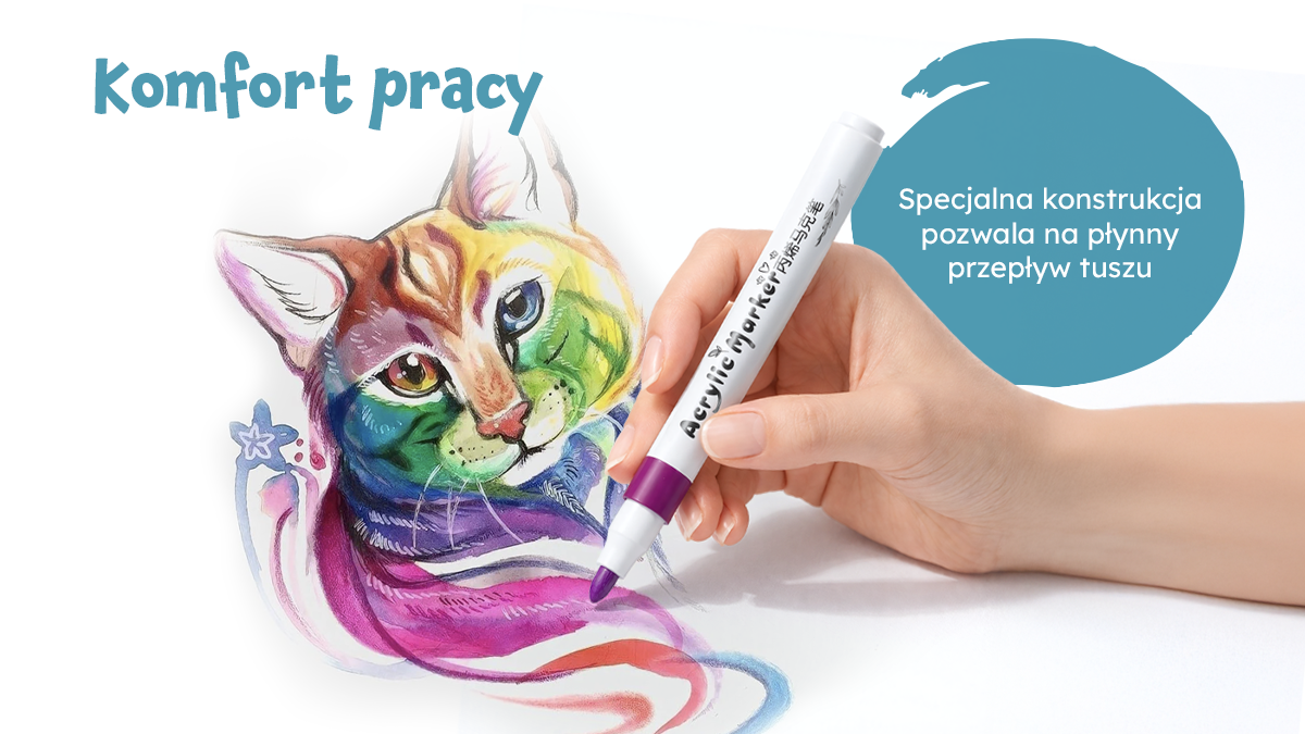 bezpieczne markery akrylowe dla dzieci i dorosłych